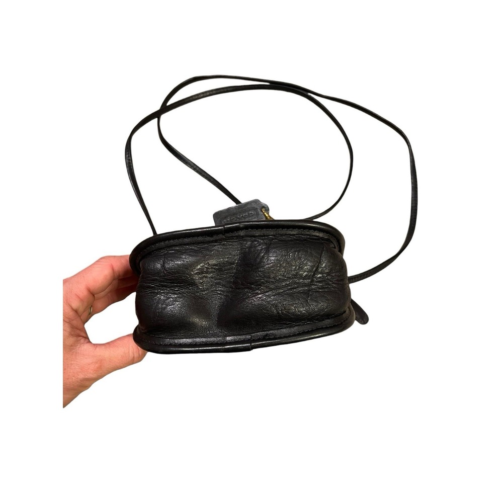 Vintage Coach Hadley Mini Crossbody Shoulder Bag‎ Leather Purse Designer Black - Picture 4 of 10